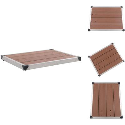 Duschwannen - Living Garten-Duschwanne wpc Edelstahl 80 x 62 cm Braun - Braun Image