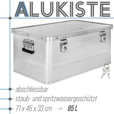 Trucky - Aluminium Box mit Deckel Silber Alu Kiste Box Alukiste 85 Liter Transportbox Metallbox Alu Image
