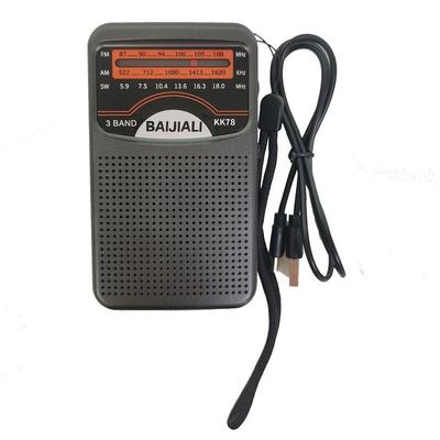 Tragbares Radio KK78, wiederaufladbares Transistorradio mit USB-C, klare Klangqualität, Image
