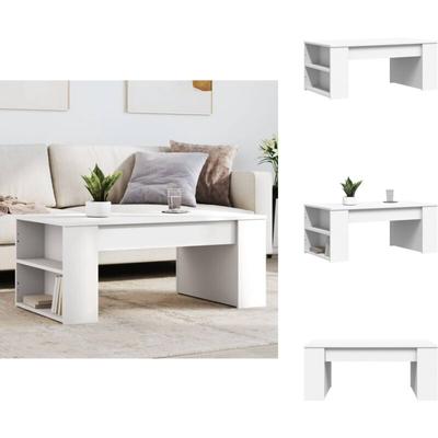 Vidaxl - Couchtisch Weiß 102x55x42 cm Holzwerkstoff - Couchtisch - Wohnzimmerstil - Weißer Image