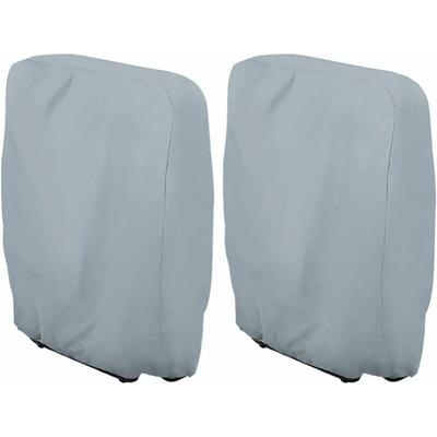 Cyslmuk - Schutzhülle für klappbaren Liegestuhl (grau), b 71 x h 110 cm, 2 Stück Image