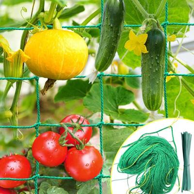 Gurkennetz 5 m x 1,8 m, Spaliernetz für den Garten, Kletterpflanzennetz für den Außenbereich, für Image