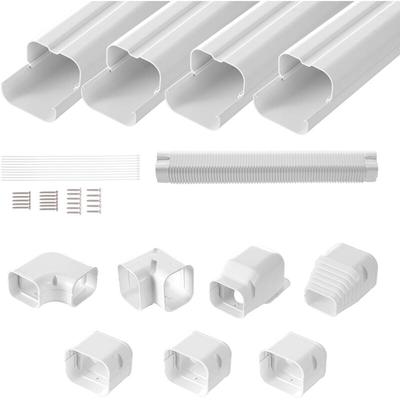 Mini Split Line Set-Abdeckung. 76,2 mm b, 4830 mm l. PVC-Dekor für Klimaanlage. 4 gerade Kanäle und Image