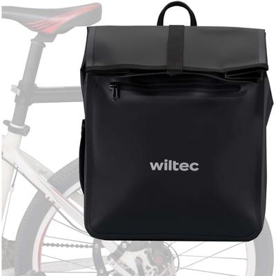 Wiltec Gepäckträgertasche schwarz, Fahrradtasche Gepäckträger 22 l Stauraum, wasserresistente Image