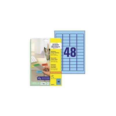 Universaletikett 45,7 x 21,2 mm (B x H) wieder ablösbar Papier blau 960 Etik./Pack. Image