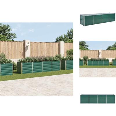 Vidaxl - Garten-Hochbeet Verzinkter Stahl 320x80x77 cm Grün - Gartenhochbeet - Metallhochbeet Image