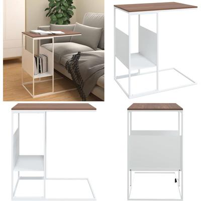 Vidaxl - Beistelltisch Weiß 55x36x59,5 cm Holzwerkstoff - Couchtisch - Beistelltisch - Wohnzimmer Image