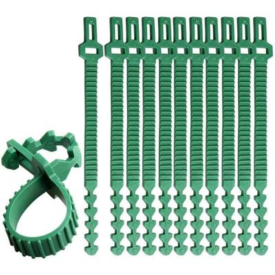 10 Stück robuste Pflanzenbinder, 35 cm verstellbare Baumgurte, ineinandergreifende Image