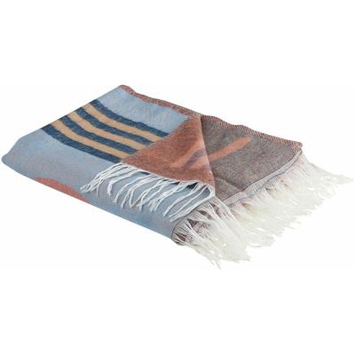 Decke Mehrfarbig 130 x 170 cm Abstraktes Motiv mit Fransen für Wohnzimmer Schlafzimmer Sofa Sessel Image