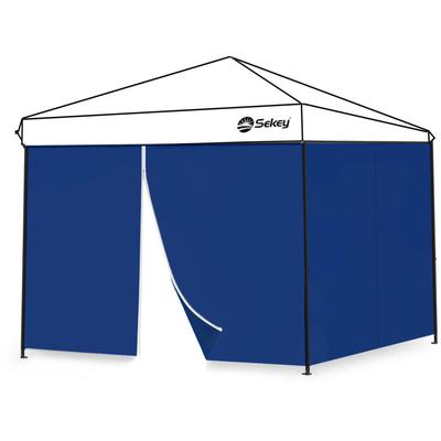 2 Seitenteile Seitenwände für Pavillon 3×3m Wasserdicht für Festzelt, Partyzelt,Navy - Sekey Image