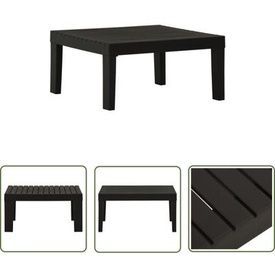 Lounge-Gartentisch Kunststoff Grau - Gartenstuhl - Loungetisch - Kunststoffe Möbel - Außenbereich Image