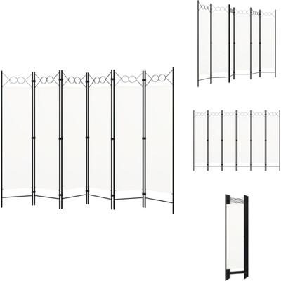 Vidaxl - 6-tlg. Raumteiler Weiß 240x180 cm - Raumteiler - Zimmerabtrennung - Sichtschutz Image