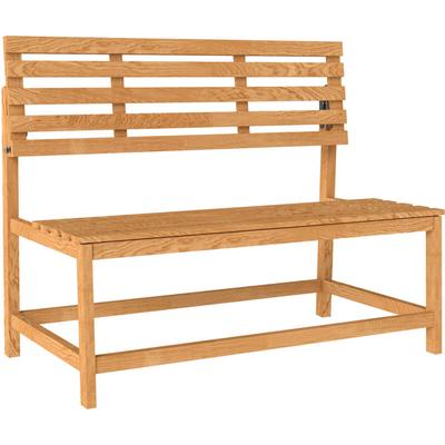 2-Sitzer Gartenbank Holz, wetterfest Sitzbank, UV-Beständig Gartenmöbel mit Umwandelbare Image