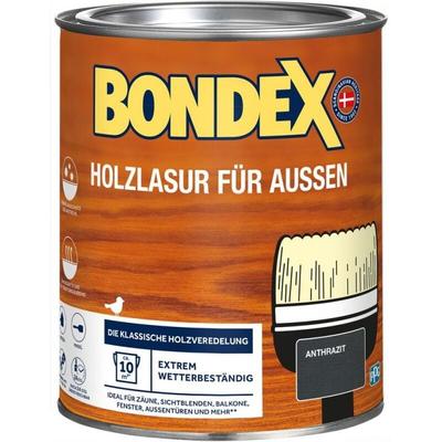 Holzlasur für aussen anthrazit (RAL7016) 0,75 l - 466787 - Bondex Image