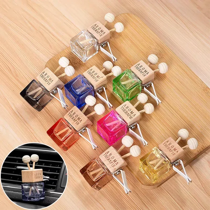 Auto hängender Parfüm-Anhänger, Duft, Lufterfrischer, leeres Glas, Parfüm-Diffusor, Flasche, Aromatherapie, Dekor, Zubehör, 1-teilig Image