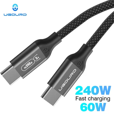 UGOURD PD 240 W USB C Superschnellladekabel 5 A Typ C auf USB Typ C 60 W Drahtkabel für MacBook iPad Image