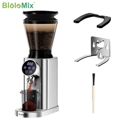 BioloMix Electric Conical Burr Coffee Grinder with Removable Holder,with 48 Grind Settings