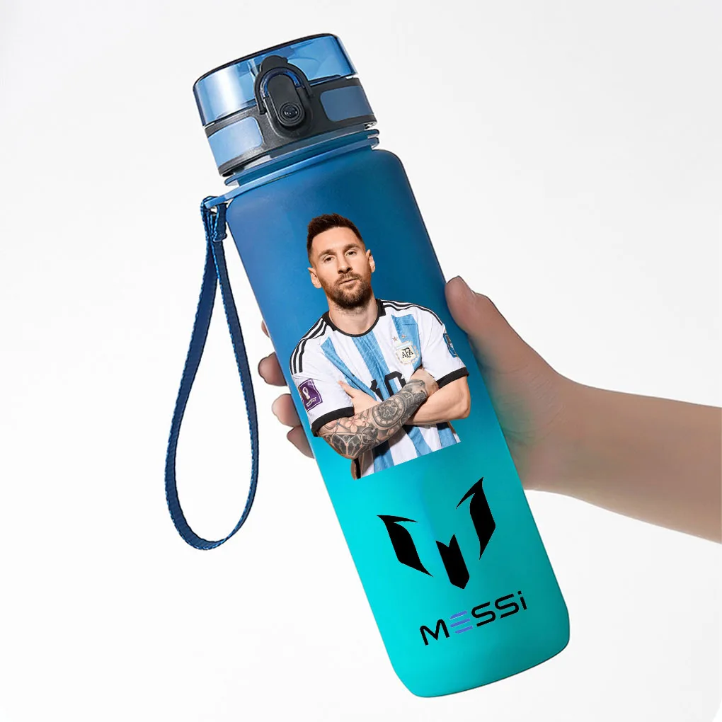 650 ml Lionel Messi Blue PC Safe Portable Sports Outdoor Football Star Wasserflasche Große Kapazität Flasche Messi Fans Geschenke Image