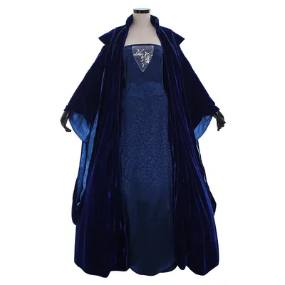 Film Padme Cosplay Königin Kostüm Frauen Viktorianischen Royal Court Rohr Kleid mit Robe Halloween Image