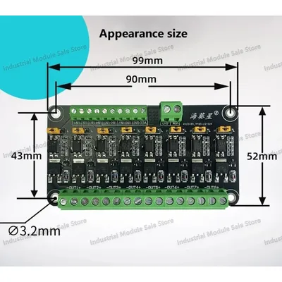 8-Kanal-MOSFET-Modul Mikrocontroller SPS-Verstärkung Feldeffekt-Antriebsrohr Optokoppler Isolation Image