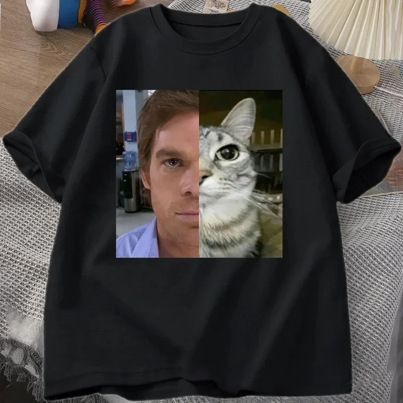 Dexter Morgan Katze T-shirts Lustige Kurzarm O Neck T-shirt Unisex Streetwear Frauen Kleidung Harajuku Gedruckt T-shirt Sommer Tops