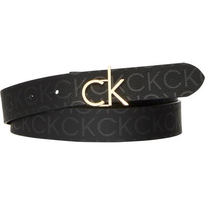 Ledergürtel CALVIN KLEIN "CK BCKL RVRSBL BLT 3", Damen, Gr. 80, schwarz, Rindsleder, gemustert, mehrfarbig, casual, Gürtel, Größenverstellbar Image