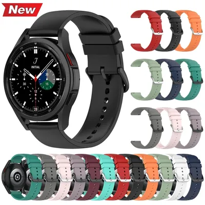 22 20 mm Smartwatch-Armband für Samsung Galaxy Watch 7/6/FE/5/4/Gear S3 Armband Galaxy Watch 4/6 Classic 5 Pro 45 mm Silikonband