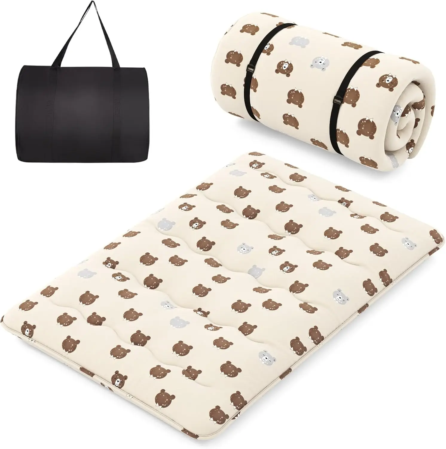 Japanische Futon matratze, Tatami matte, Boden matratze, Klapp matratze mit wasch barem Bezug, mit Trage tasche, 140 x cm Image