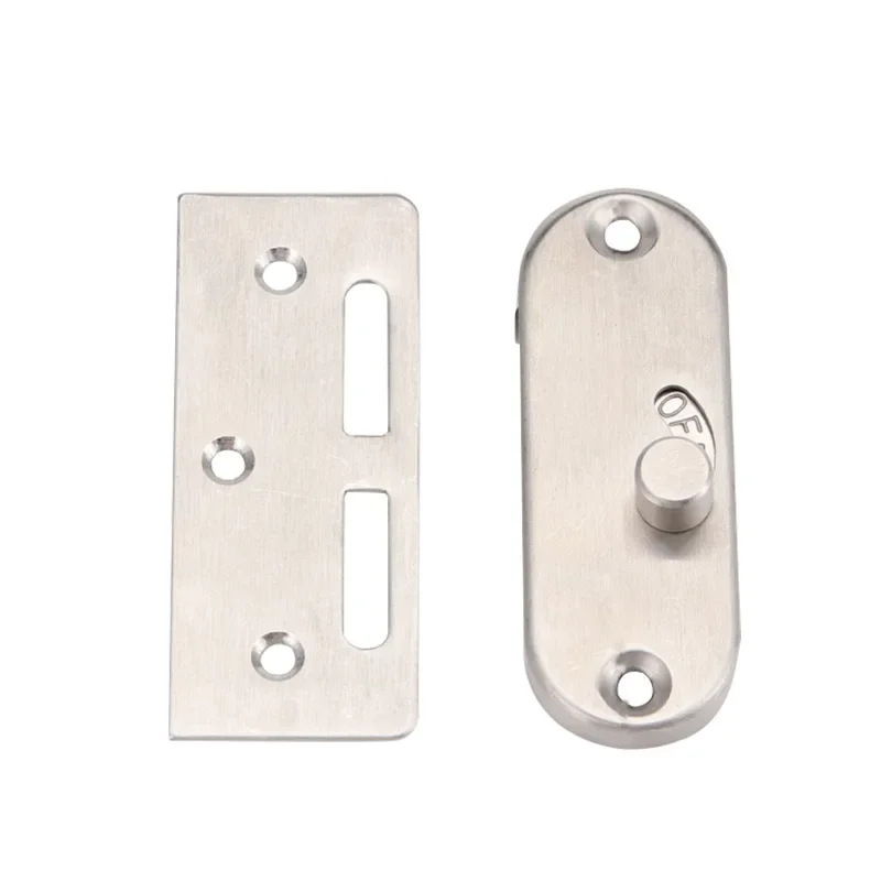 Schiebetür-Hakenschloss aus Edelstahl 304, für Holztüren aus Aluminiumlegierung, einseitiges Schloss, Oberflächenmontage, Hardware-Schlösser Image