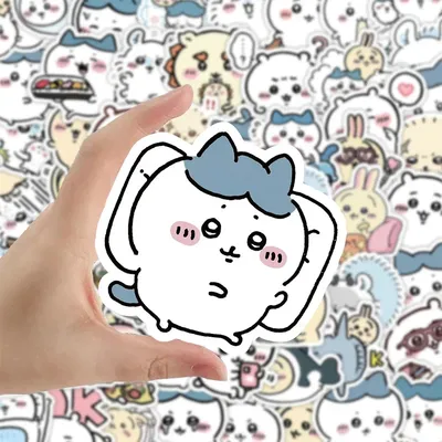 Kawaii Chiikawa Niedliche Cartoon Aufkleber Motorrad Aufkleber DIY für Wasser Tasse Skateboard Auto Image