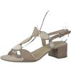Sandalette MARCO TOZZI, Damen, Gr. 40, beige (beige kombiniert), Textil, Lederimitat, elegant, Schuhe, Blockabsatz, Sommerschuh, Riemchensandale mit verstellbarer Schnalle