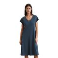 Jerseykleid MARC O'POLO "mit TENCEL™ Modal", Damen, Gr. XXS, Normalgrößen, muted blau, Obermaterial: 48% Modal, 48% Baumwolle, 4% Elasthan; Futter: 100% Nicht verfügbar, unifarben, figurbetont knielang, V-Ausschnitt, Kurzarm, Kleider
