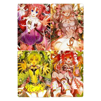 4 Teile/satz 63X88Mm Diy Selbst Made Yu-Gi-Oh! Traptrix Nepenthes Sammelkarte Grob Flash Anime Karte Image