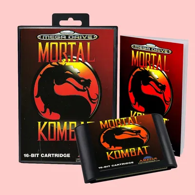 Mortal Kombat EUR Version Game Card Box Handbuch für 16-Bit-Sega MD MegaDrive Genesis-Konsolen Image