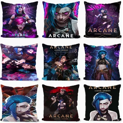 Arcane League Of Legends 45*45 cm Kissenbezug Kissenbezug Dekor Kissenbezug Home Kissenbezug für Image