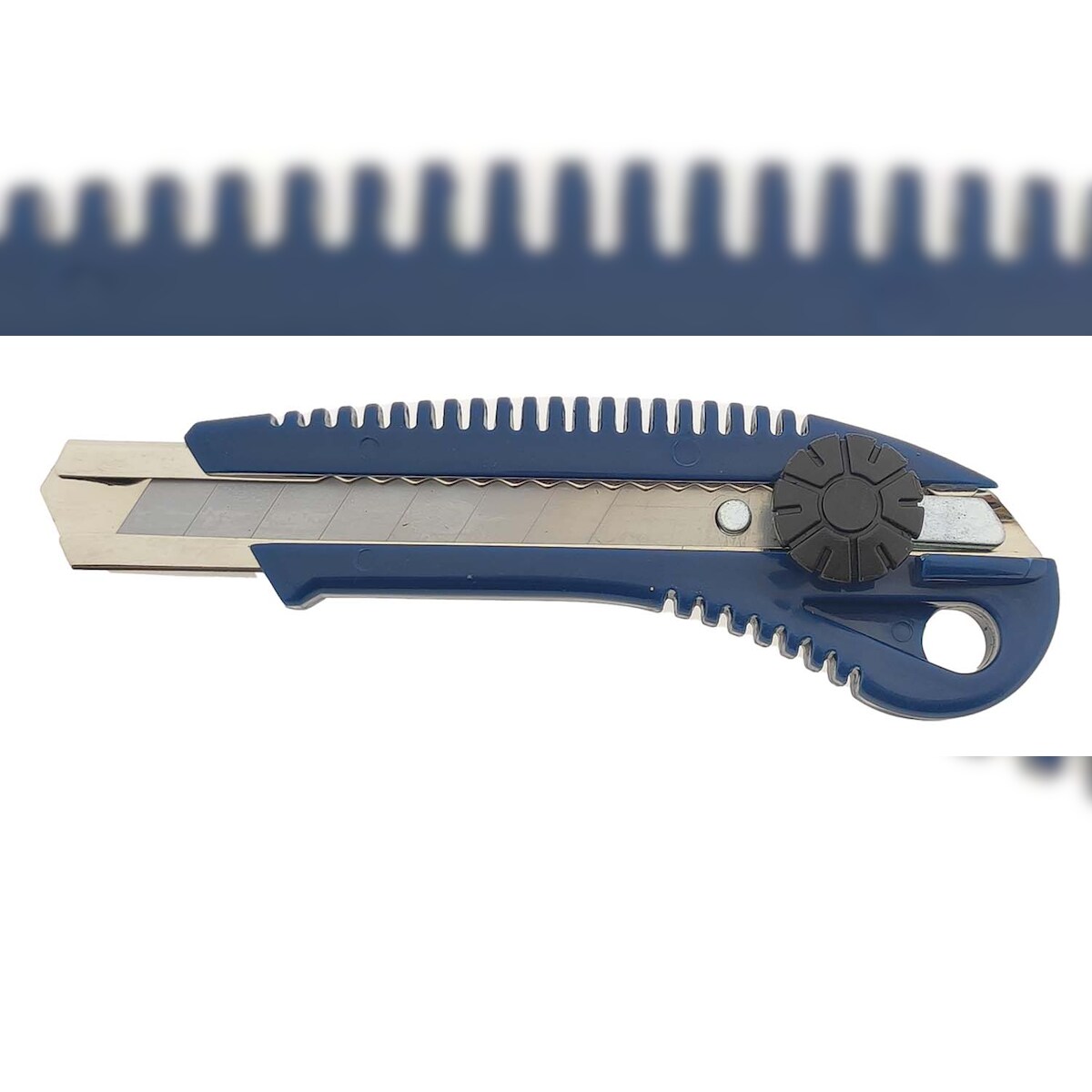 varivendo Maler Cuttermesser 12 Stück 18mm blau schwere Handwerkerausführung Universalmesser Teppichmesser Kartonmesser für Baustelle Werkstatt Image