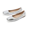 Tchibo - Leder-Ballerinas - Damen - Gr. 42 - silber