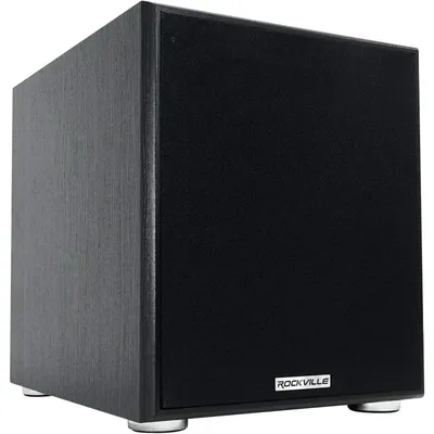 Rockville Rock Shaker 10 Black,10" Powered Subwoofer, 600W, Deep Bass, Class-D Amp, RCA Inputs,