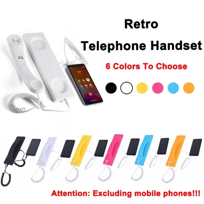 Retro Telephone Handset,3.5MM Landline Telephone Microphone,Anti Radiation Receivers,Handheld Mic