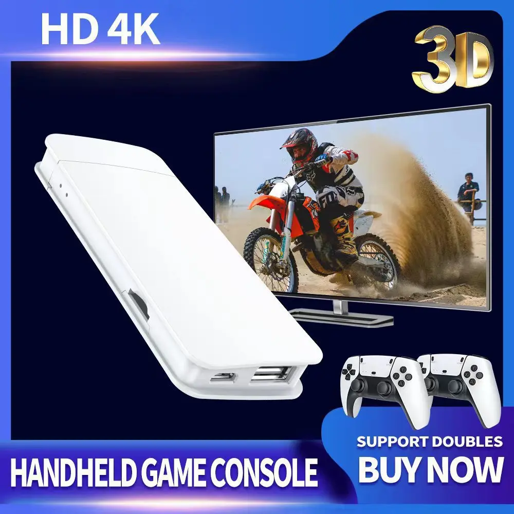 M15 4K console de jeu à la maison Mini jeu vidéo 64 G console de jeu rétro 128 G lecteur HD stick de jeu vidéo 2.4G double console sans fil PS1 gift