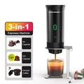 Macchina per caffè espresso portatile Zai Xiao 3 in 1, macinacaffè elettrico e macchina per capsule, ricaricabile tramite USB per viaggi, campeggio e ufficio, Fa