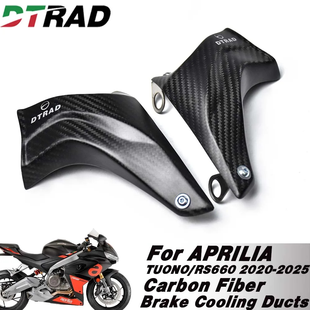 100 MILLIMETRI Moto In Fibra di Carbonio Disco Freno Anteriore di Raffreddamento Per APRILIA RS660/TUONO 660 2020-2026 Pinza Condotti di Raffreddamento Ad Aspirazione Aria