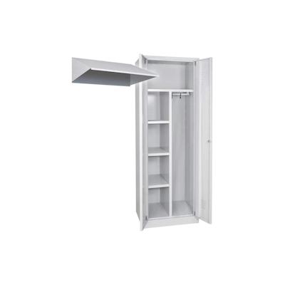 Putzmittelschrank mit Sockel u. Schrägdachaufsatz, BxTxH 600x500x1800/2040 mm Image