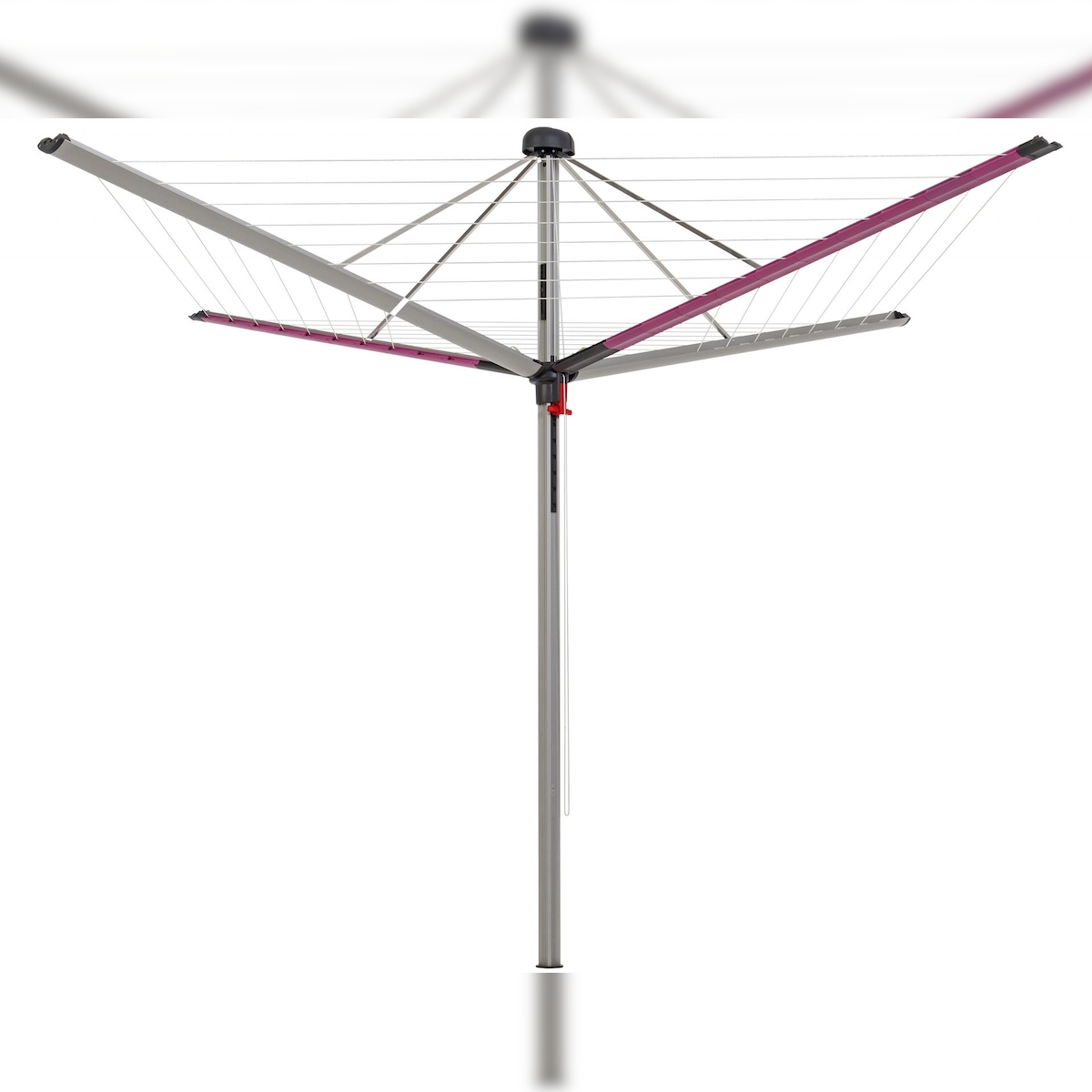 BERLINLODGE Wäschespinne Vento 8 Leinenreihen Alu Sommerflieder Hx⌀ 205x290cm Wäscheständer Wäscheleine Wäschetrockner Image