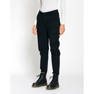 Relaxhose GANG "GANG Hosen Relaxed 94MARTINA CARGO", Damen, Gr. 25, Normalgrößen, schwarz, 97% Baumwolle, 3% Elasthan, Hosen Image