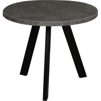 Couchtisch MÄUSBACHER "Couchtisch rund", ker opt grau, schwarz, keramik optik grau, H:50,5cm, Tische, Couchtisch rund Durchmesser 60cm, Metallgestell Image