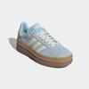 Sneaker ADIDAS ORIGINALS "GAZELLE BOLD", Gr. 42, clear sky, cream weiß, gold metallic, Leder, Synthetik, sportlich, Schuhe, Topseller