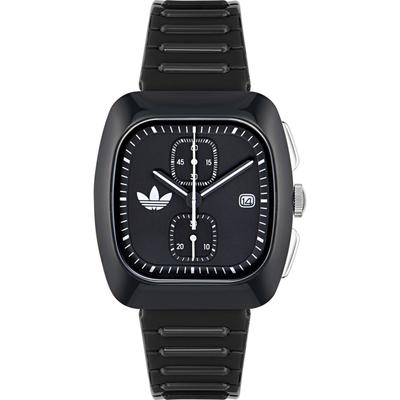 Chronograph ADIDAS ORIGINALS "RETRO WAVE TWO CHRONO", schwarz, Armbanduhren, Damen, Quarzuhr, Armbanduhr, Herrenuhr, Damenuhr, unisex, Kunststoffarmband Image
