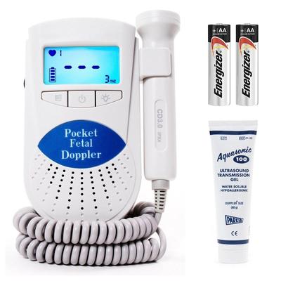 SpringBud FD-300B Fetal Doppler with 60g Ultrasound Gel FDA Cleared - Blue