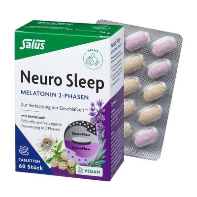 Neuro Sleep Melatonin 2-Phasen Tabletten Salus 60 St Image
